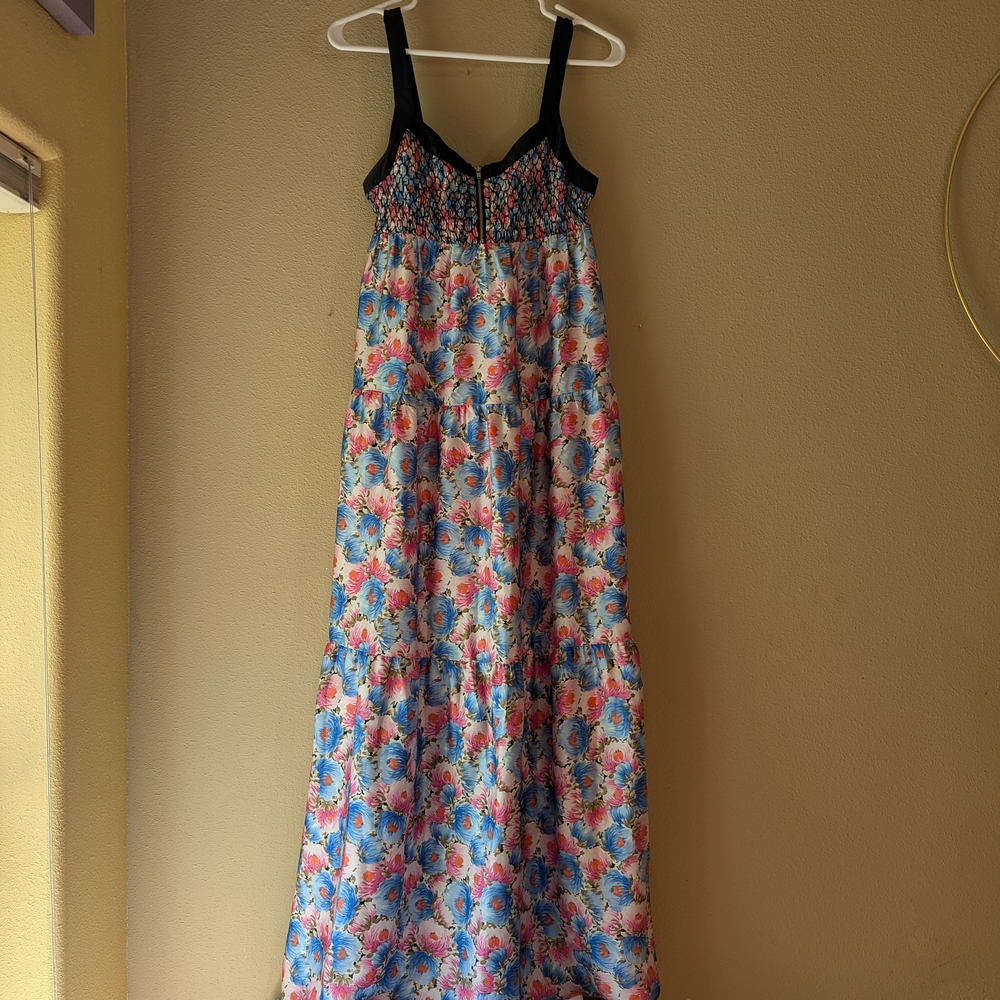 I Heart Ronson Pink and Blue Sleeveless Maxi Sundress